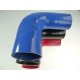 Réducteur silicone coudé 90° Ø67→76 mm longueur 125 mm VMQ 4 plis polyester