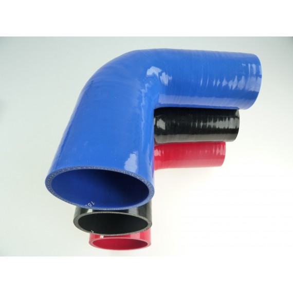 Reducteur silicone coude 90 degres 65 vers 70 mm longueur 125 mm REDOX
