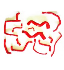 Kit 13 durites silicone refroidissement RENAULT R21 2.0 Turbo - colliers inclus