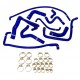 Kit 10 durites silicone eau PEUGEOT 205 GTI 1.6 115 ch / 1.9 105-122-130 ch avec modine 1984-1990