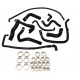 Kit 10 durites silicone eau PEUGEOT 205 GTI 1.6 115 ch / 1.9 105-122-130 ch avec modine 1984-1990