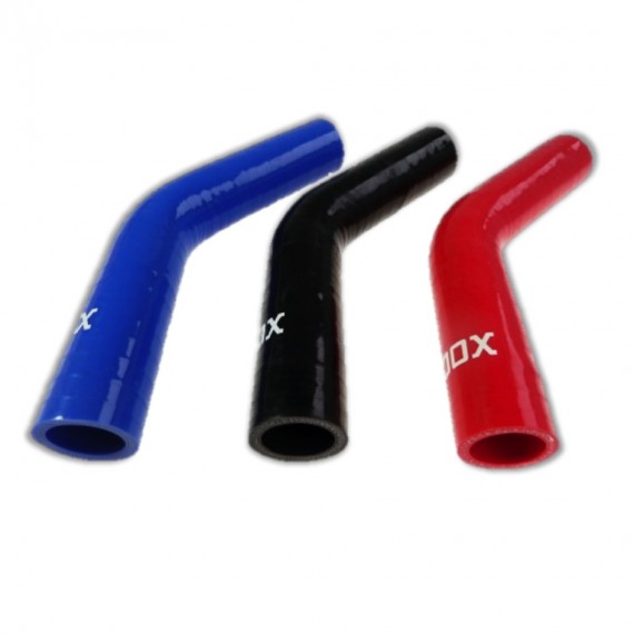 Coude 45° diamètre intérieur 25mm longueur 100mm silicone VMQ