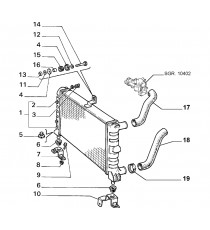 Kit 2 Durites Silicone REDOX Radiateur Eau pour Lancia Delta 1.6 HF Turbo (1986-1993)