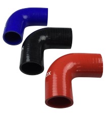 Coude silicone 90° Ø51 mm longueur 100 mm VMQ 4 plis polyester