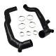 Kit 2 durites silicone Ø51 mm admission turbo BMW N54B30 135i 1M 335i FVMQ — REDOX