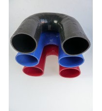 Coude silicone 180° - diamètre intérieur 95 mm - longueur 125 mm