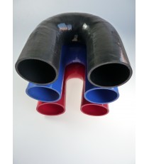 Coude silicone 180° - diamètre intérieur 90 mm - longueur 125 mm