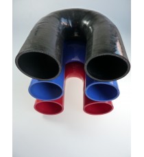 Coude silicone 180° - diamètre intérieur 85 mm - longueur 125 mm
