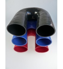 Coude silicone 180° - diamètre intérieur 80 mm - longueur 125 mm