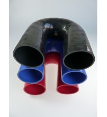 Coude silicone 180° - diamètre intérieur 76 mm - longueur 125 mm