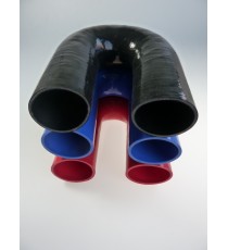 Coude silicone 180° - diamètre intérieur 63 mm - longueur 125 mm