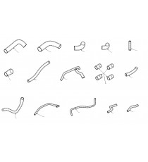 Kit 18 durites silicone refroidissement Maserati 3200 GT 3.2 V8 Biturbo 370cv (1998-2002)