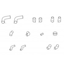 Kit 14 durites suralimentation air turbo essence silicone pour MASERATI 3200 GT Phase 1 1998-2000