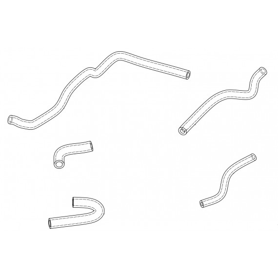 Kit 5 durites vapeurs huiles silicone pour MASERATI 3200 GT