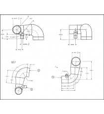 Durite silicone arrivée air turbo NEW HOLLAND TC56 (OEM 84057907) - VMQ+FVMQ interne