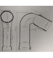 Durite au modèle coudé 120° 2.19"/2.375"