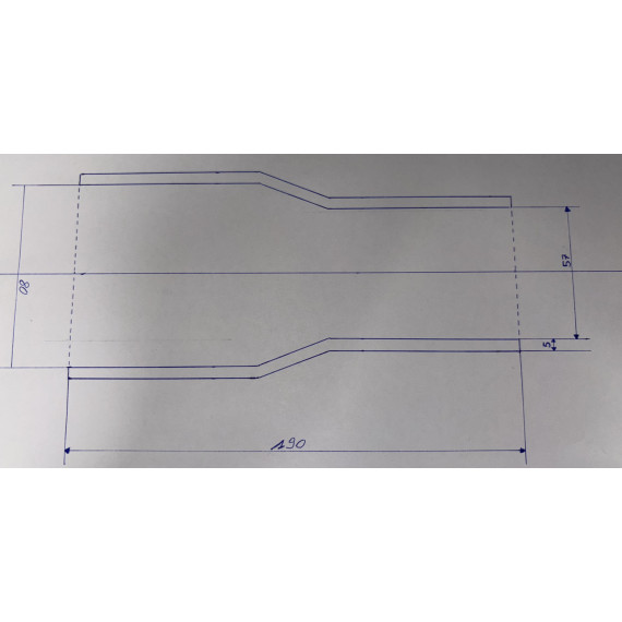 Réducteur droit Diamètre 57-80mm Longueur 190mm silicone