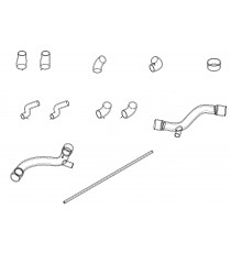 Kit 12 durites suralimentation air turbo essence silicone pour MASERATI 3200 GT Phase 2 2001-2002
