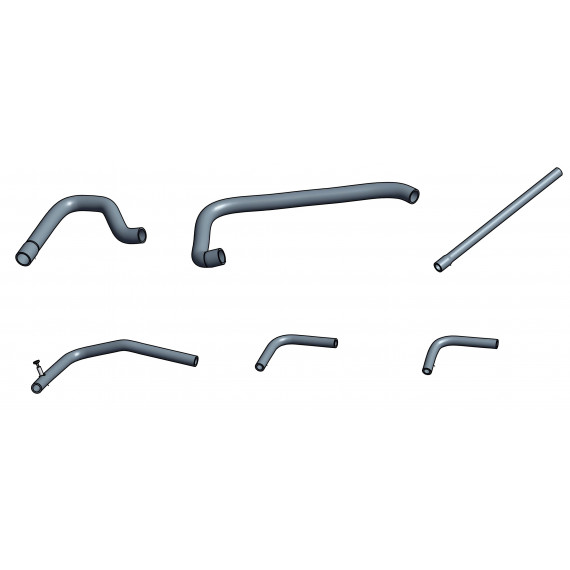 Kit 6 durites eau silicone pour PEUGEOT 206 S1600 SUPER 1600