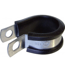 Collier P de fixation LKD1515 Ø27 à 28,6 mm largeur 13 mm inox 316 revêtu EPDM