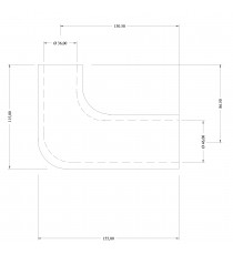 Coude 90° réducteur 36-46mm