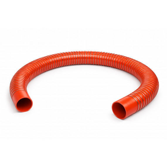 Flexible silicone annelé Ø80mm x 2m RAL2001 refroidissement eau