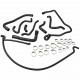 Kit 9 durites eau silicone REDOX pour CITROËN BX Turbo Diesel 1.7 XUD7