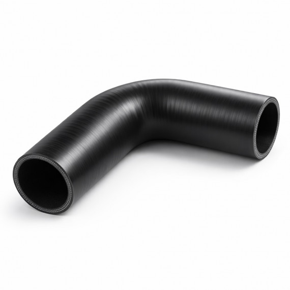 Durite silicone coudée 90° diamètre 55 mm longueur 125 mm — couche interne FVMQ résistante aux hydrocarbures