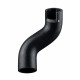 Durite silicone coudée forme Z 45mm haute performance - Noir