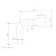 Durite Silicone Coude 90° Ø45/50mm - 250X230mm - 4 Plis Renforcé VMQ