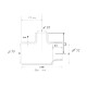 Durite silicone en T - Alimentation huile hydraulique - Ø50/32 piquage Ø38 L.190mm - Renault Temis 650 (Iveco 8065.25)