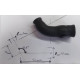 Coude 45° réducteur 8-13mm Lg 24x56mm silicone VMQ / polyester 3 plis 4mm coloris noir