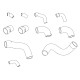 Kit 11 durites silicone suralimentation air turbo MASERATI 222 Coupé E 2.8 18V 250cv 1988-1991