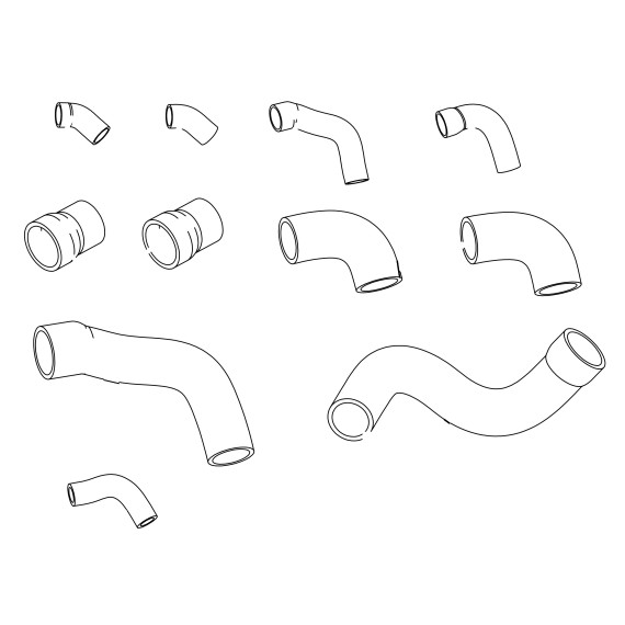 Kit 11 durites silicone suralimentation air turbo MASERATI 222 Coupé E 2.8 18V 250cv 1988-1991
