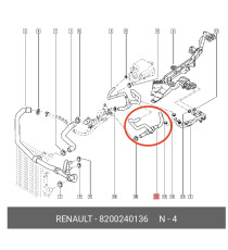 Durite silicone REDOX sur modèle RENAULT OEM 8200240136