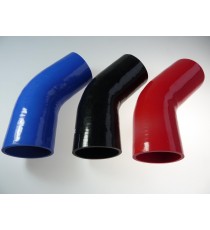 Coude silicone 45° - diamètre intérieur 95 mm - longueur 125 mm
