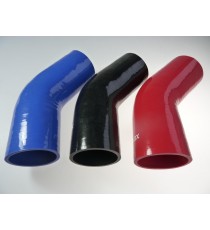 Coude silicone 45° - diamètre intérieur 85 mm - longueur 125 mm