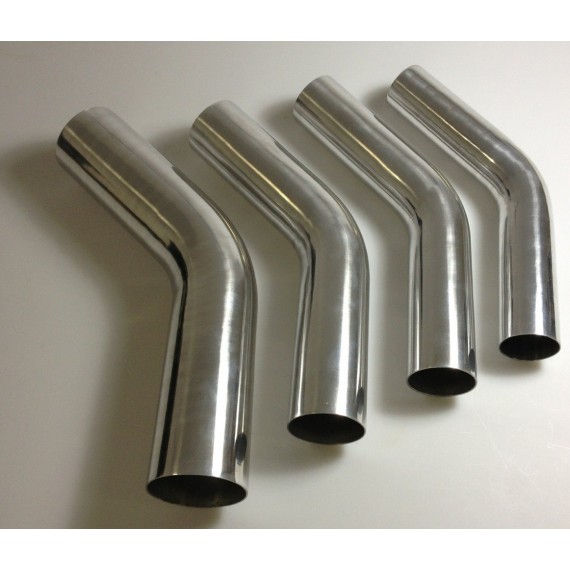 Coude aluminium soudable 45° diamètre extérieur 51 mm longueur 140 mm