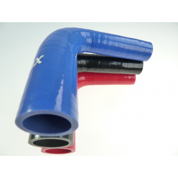 Réducteur silicone 90° - diamètres intérieurs 25-28 mm - longueur 100 mm