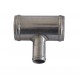 Manchon aluminium soudable avec T de dérivation diamètre extérieur 60 mm longueur 100 mm dérivation 25 mm