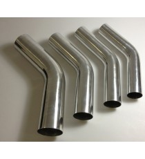 Coude aluminium soudable 45° diamètre extérieur 80 mm longueur 140 mm
