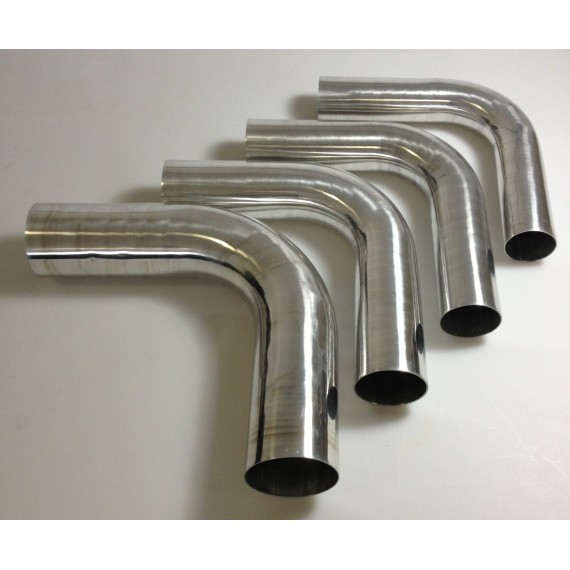 Coude aluminium soudable 90° diamètre extérieur 80 mm longueur 140 mm