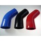 Coude silicone 45° - diamètre intérieur 127 mm - longueur 150 mm