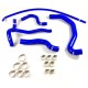 Kit 5 durites eau silicone REDOX - Peugeot 206 S16 2.0 16V 136ch sans échangeur Modine (depuis OPR 09492)